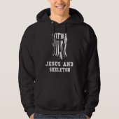 Jesus and Skeleton for a Christian Jesus Fan パーカ (正面)