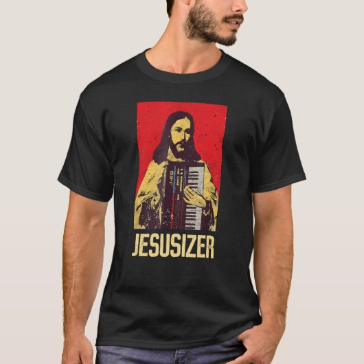 Jesus and Synthesizer  Techno Tシャツ (正面)