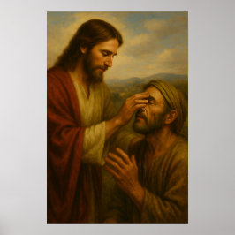 Jesus And The Blind Man™ LDSウォールアートポスター ポスター