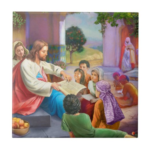 Jesus and the children タイル (正面)