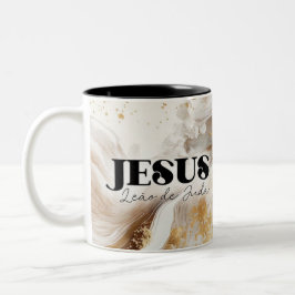 Jesus and the Lion of Judah Mug ツートーンマグカップ