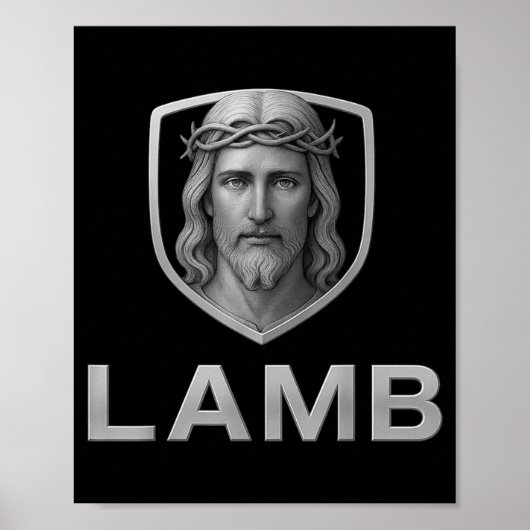 Jesus As The Lamb Iconic Christian Image  ポスター (正面)