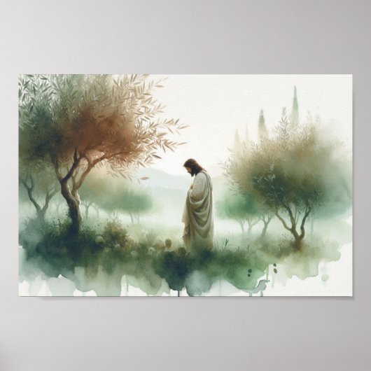 Jesus at the garden of gethsemane ポスター (正面)