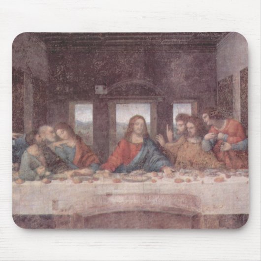 Jesus at The Last Supper, Leonardo da Vinci マウスパッド (正面)