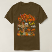 Jesus Autumn Fall In Love With Jesus Christian Cro Tシャツ (デザイン正面)