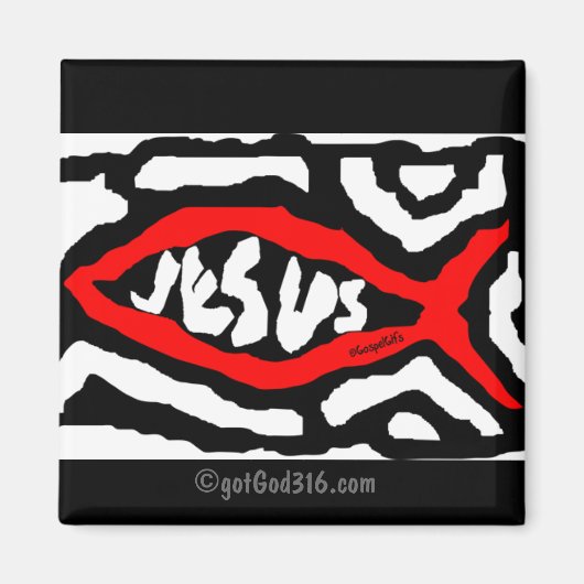 Jesus Banner gotGod316.com聖なる書物、 経典 マグネット (正面)