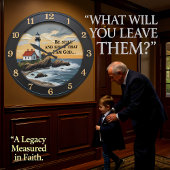 Jesus Be Still Coastal Cottage ラージ壁時計