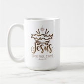 JESUS BEST GIFT EVER Nativity Scripture Christmas  コーヒーマグカップ (左)
