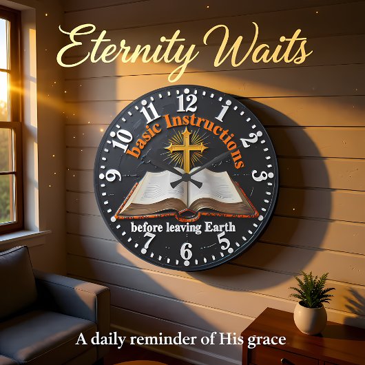 Jesus Bible Basic Instructions ラージ壁時計