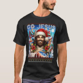 Jesus Birthday Ugly Sweater Knitting Religious Tシャツ (正面)