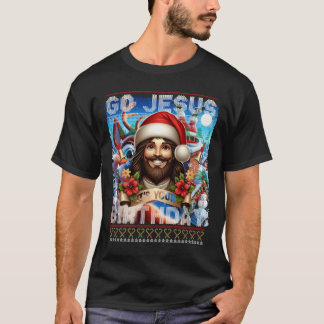 Jesus Birthday Ugly Sweater Knitting Religious Tシャツ