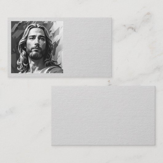 Jesus Black and White Business Card 名刺 (正面/裏面)