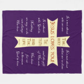 Jesus Blanket- Purple Fleece フリースブランケット (正面(横))