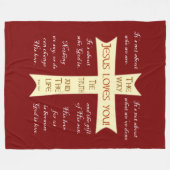 Jesus Blanket- Red Fleece フリースブランケット (正面(横))