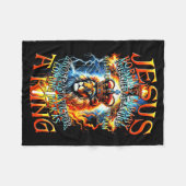 Jesus Born As A Baby, Preached As A Child, Killed フリースブランケット (正面(横))