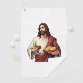 Jesus Bread Wine Vintage Engraving Tee 2 ゴルフタオル (インサイチュ)