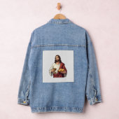 Jesus Bread Wine Vintage Engraving Tee 2 デニムジャケット (ハンガー)