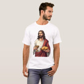 Jesus Bread Wine Vintage Engraving Tee 2 Tシャツ (正面フル)