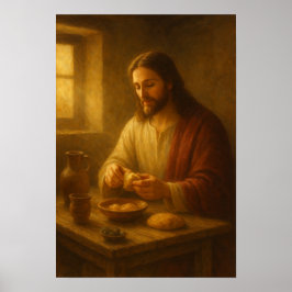 Jesus Breaking Bread ポスター