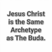 Jesus & Buda The Same Hankamer Artjunkhaus Peace シール (正面)