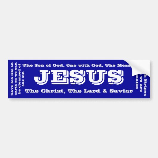 Jesus Bumper Sticker バンパーステッカー (正面)