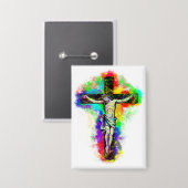 Jesus Button 缶バッジ (正面/裏面)