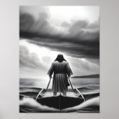 Jesus Calms Storm, Hush Be Still, Jesus Art, Bible ポスター (正面)