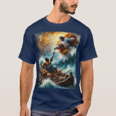 Jesus Calms the Storm – 信仰インスパイアTシャツ Tシャツ (正面)