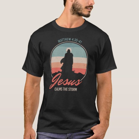 "Jesus calms the storm" T-Shirt Tシャツ (正面)