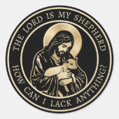 Jesus Caring Shepherd ラウンドシール (正面)
