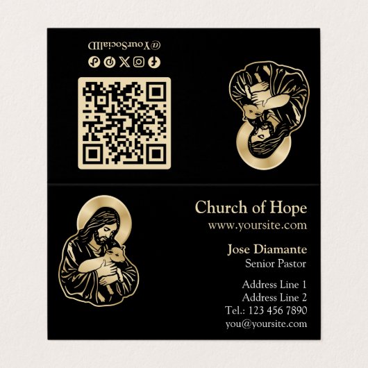 Jesus Caring Shepherd 名刺 (外部フラット)