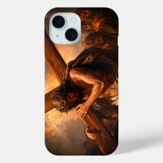 Jesus Carries The Cross iPhone / iPad case iPhone 15ケース