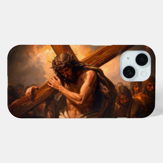 Jesus Carries The Cross iPhone / iPad case Case-Mate iPhoneケース (裏面 (横))