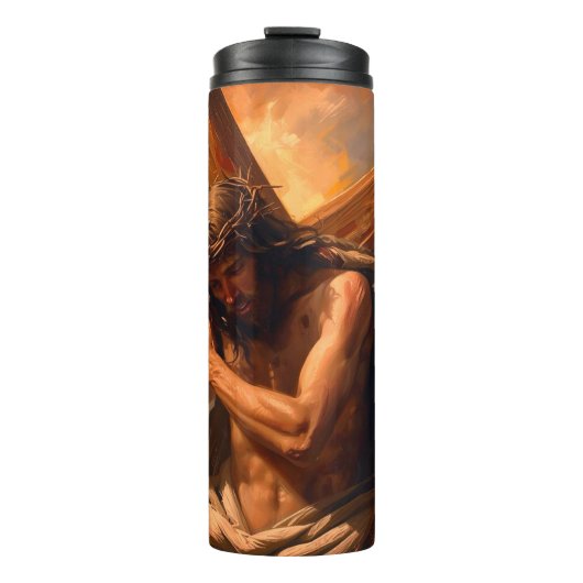 Jesus Carries The Cross Thermal Tumbler タンブラー (正面)