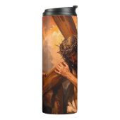 Jesus Carries The Cross Thermal Tumbler タンブラー (回転左)