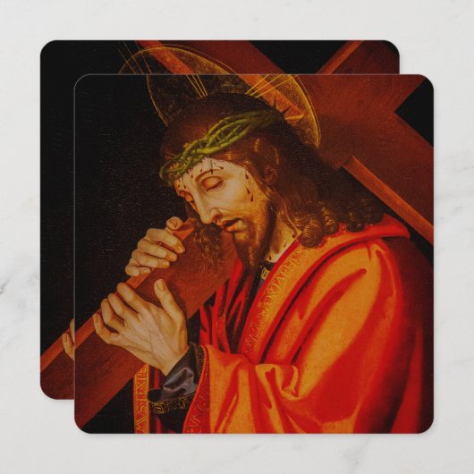 Jesus carrying the cross card (正面/裏面)