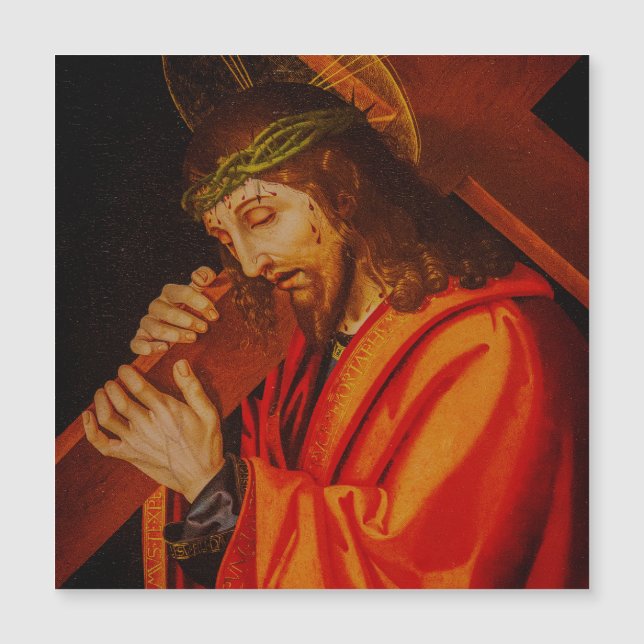 Jesus carrying the cross magnet (正面)