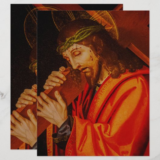 Jesus carrying the cross papers print (正面/裏面)