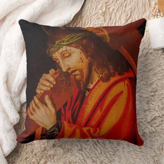 Jesus carrying the cross pillow クッション (ブランケット)