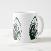 Jesus Carved On A Leaf ジャンボコーヒーマグカップ (正面右)