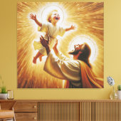 Jesus & Child Canvas Print Picture 1 キャンバスプリント (インサイチュ (リビング))