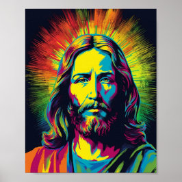 Jesus Christ ポップ・アートの Art - AI Generated Art ポスター
