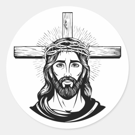 Jesus Christ ラウンドシール (正面)