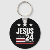 Jesus Christ 2024米国大統領選挙Political キーホルダー (正面)