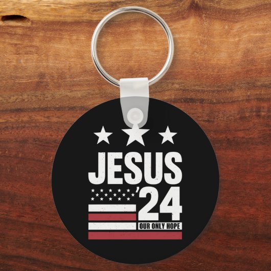 Jesus Christ 2024米国大統領選挙Political キーホルダー (正面)