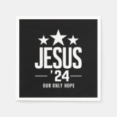 Jesus Christ 2024米国大統領選挙Political スタンダードカクテルナプキン (正面)