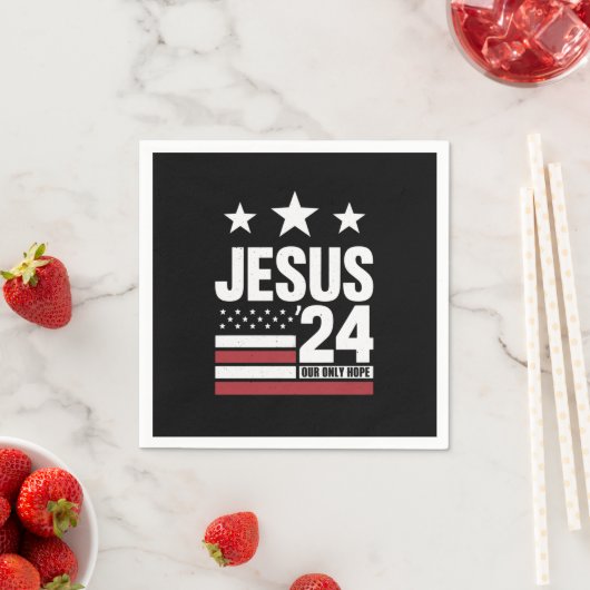 Jesus Christ 2024米国大統領選挙Political スタンダードカクテルナプキン (インサイチュ)