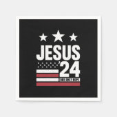 Jesus Christ 2024米国大統領選挙Political スタンダードカクテルナプキン (正面)
