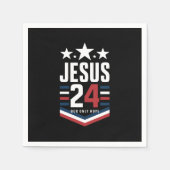 Jesus Christ 2024米国大統領選挙Political スタンダードカクテルナプキン (正面)