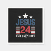 Jesus Christ 2024米国大統領選挙Political スタンダードカクテルナプキン (正面)